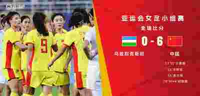 亚运女子足球-中国6-0乌兹别克头名晋级将对阵泰国 女子足球两场净胜22球